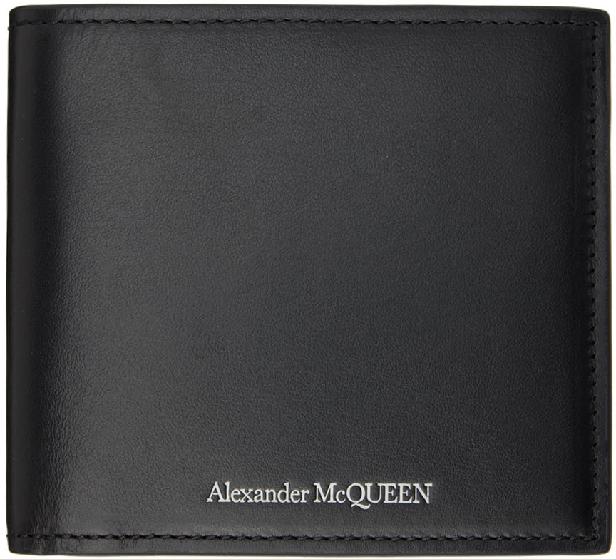Alexander McQueen Black Leather Bifold Wallet