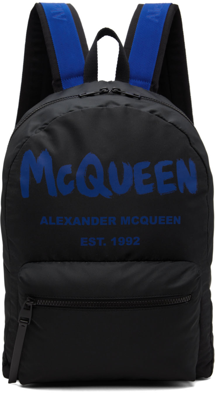 Alexander McQueen Cotton Backpack in Black for Men Mens Bags Backpacks Save 4% 