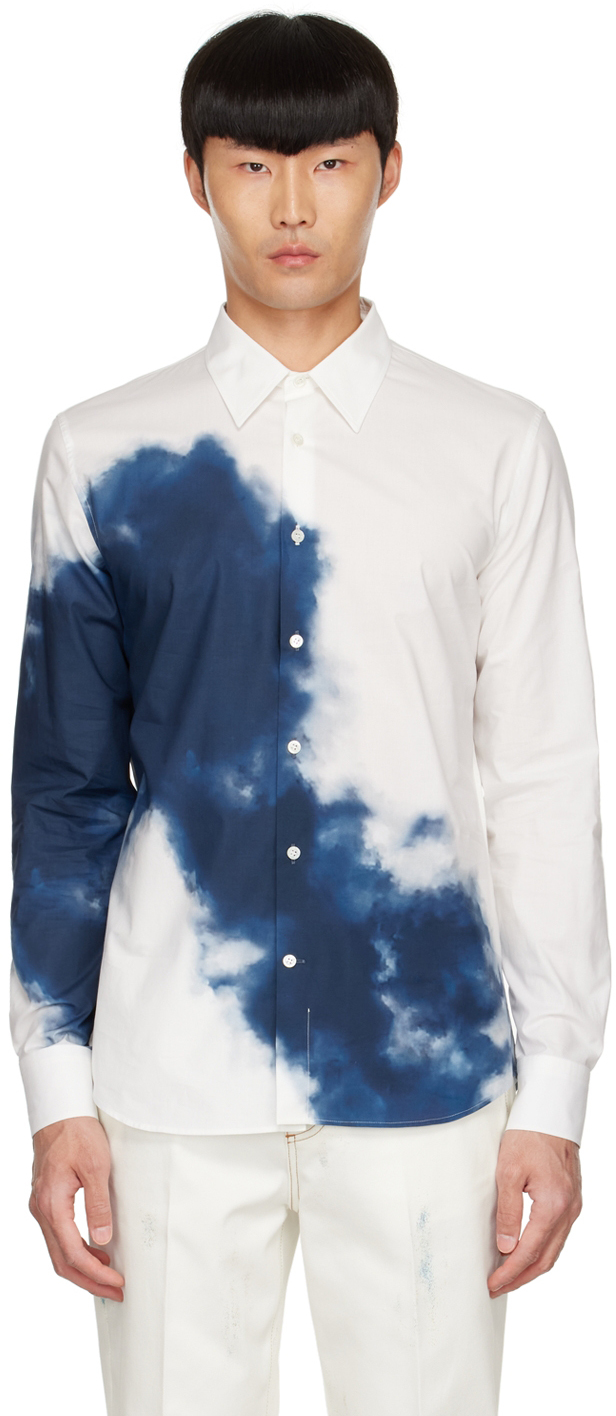 Alexander McQueen Blue Organic Cotton Shirt