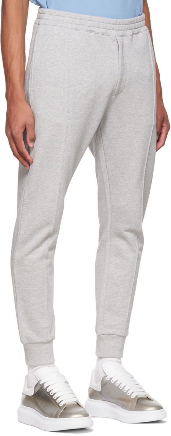 Alexander Mcqueen Gray Cotton Lounge Pants In 1401 Pale Grey