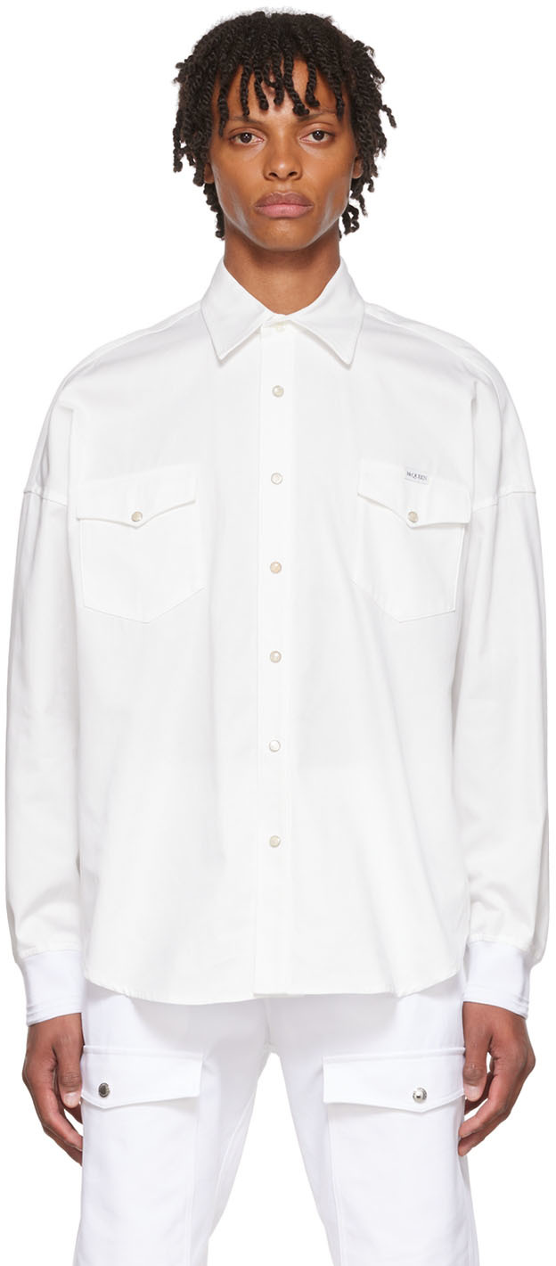 Alexander McQueen White Denim Shirt