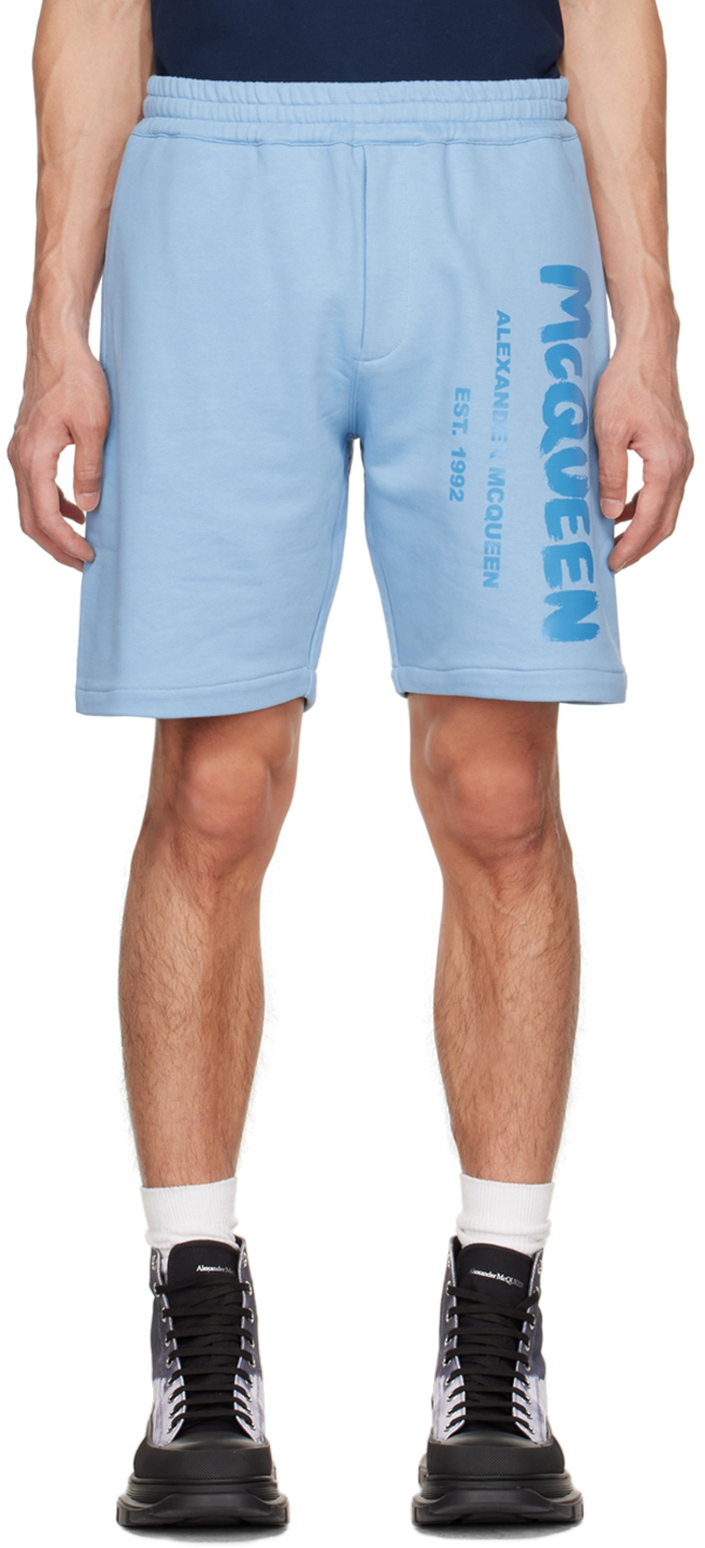 Blue Cotton Shorts