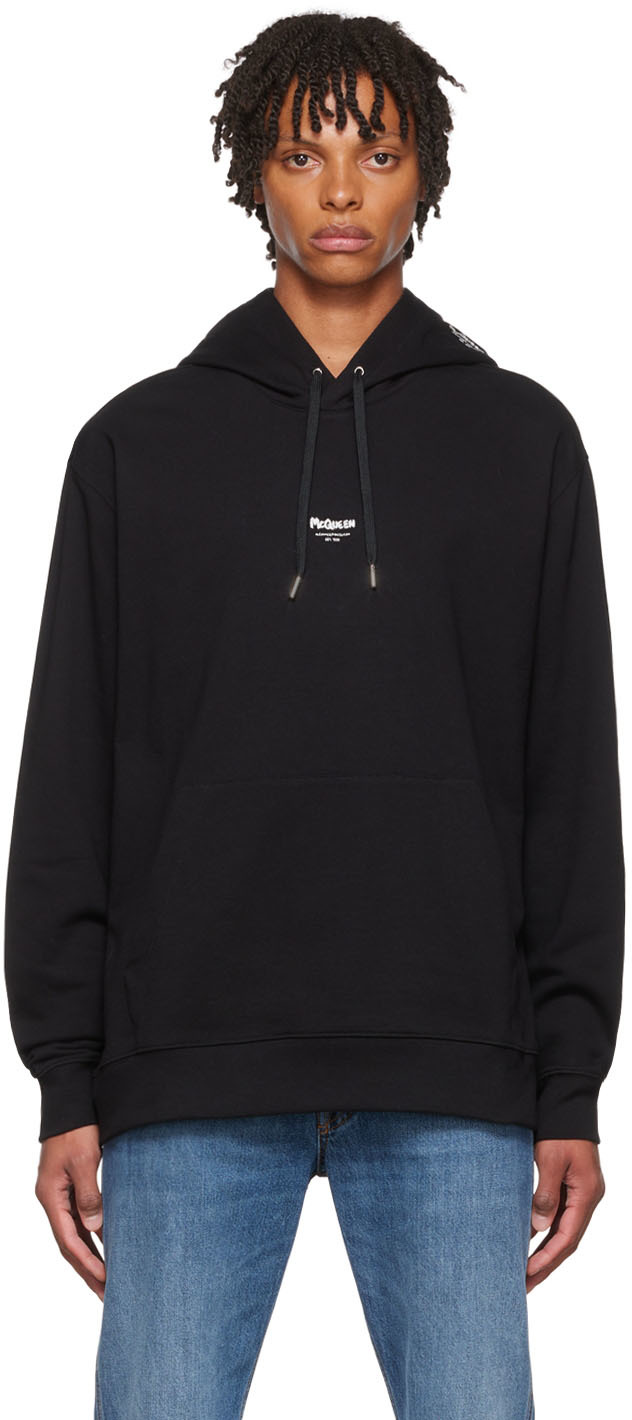 Black Cotton Hoodie