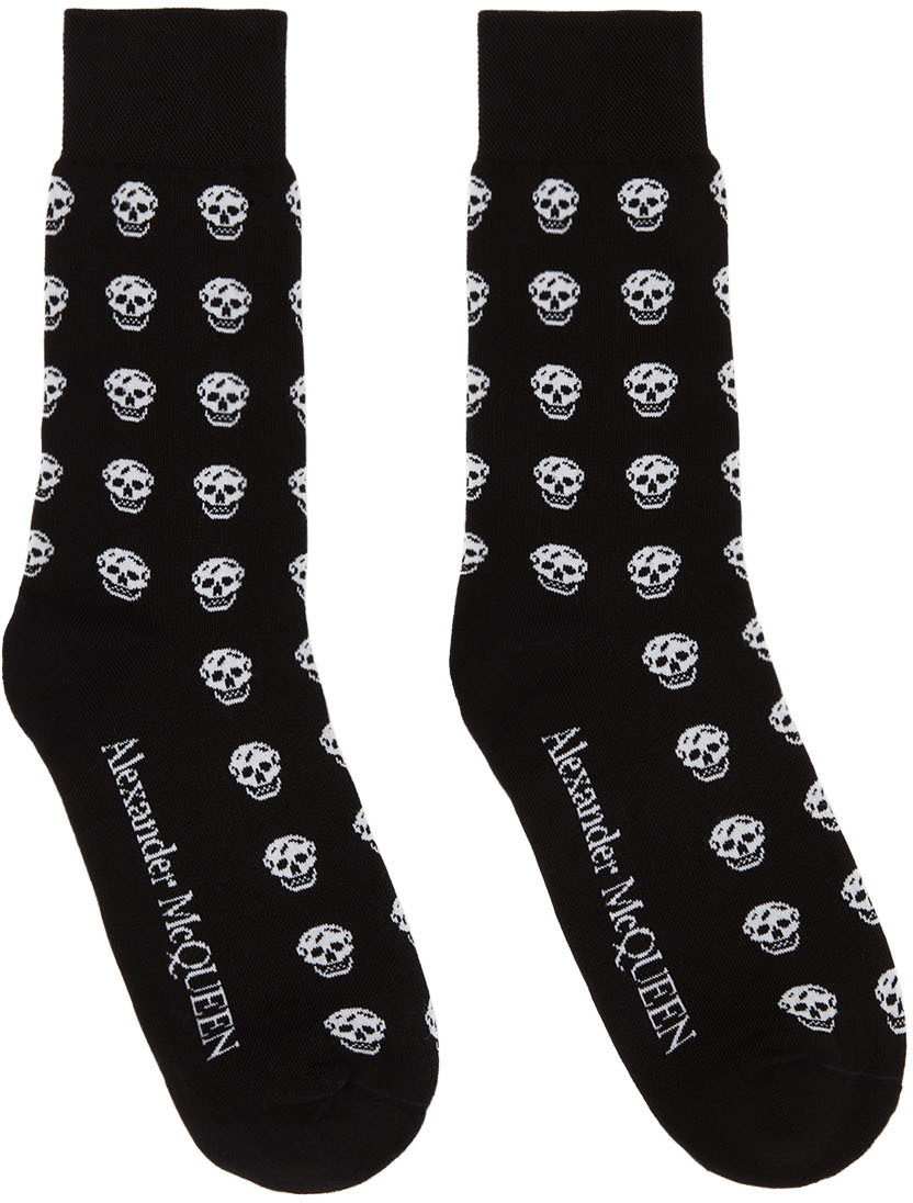 Black & White Skull Socks