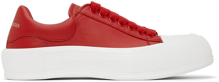 Alexander McQueen Red Deck Plimsol Sneakers