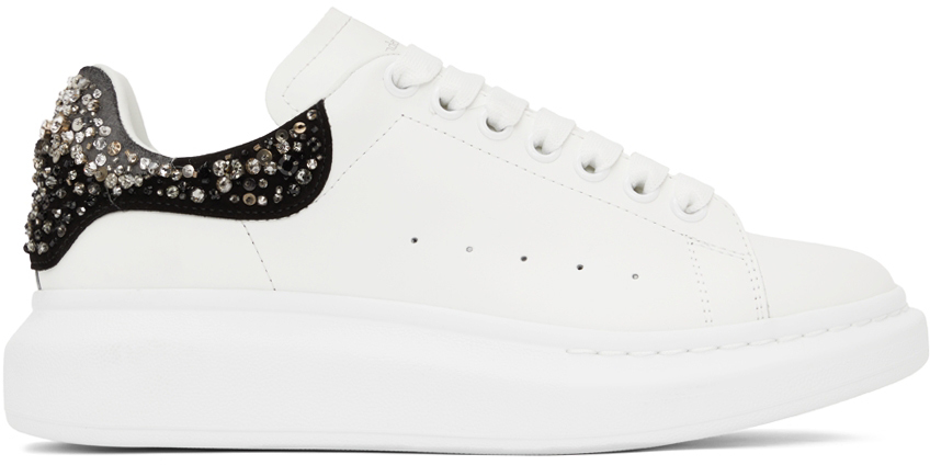 Alexander McQueen White & Black Oversized Larry Sneakers | Smart