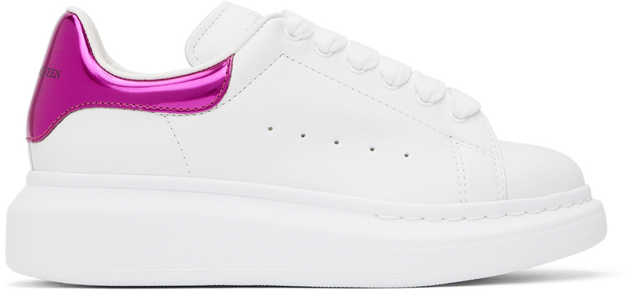 Alexander McQueen Kids White & Pink Oversized Sneakers