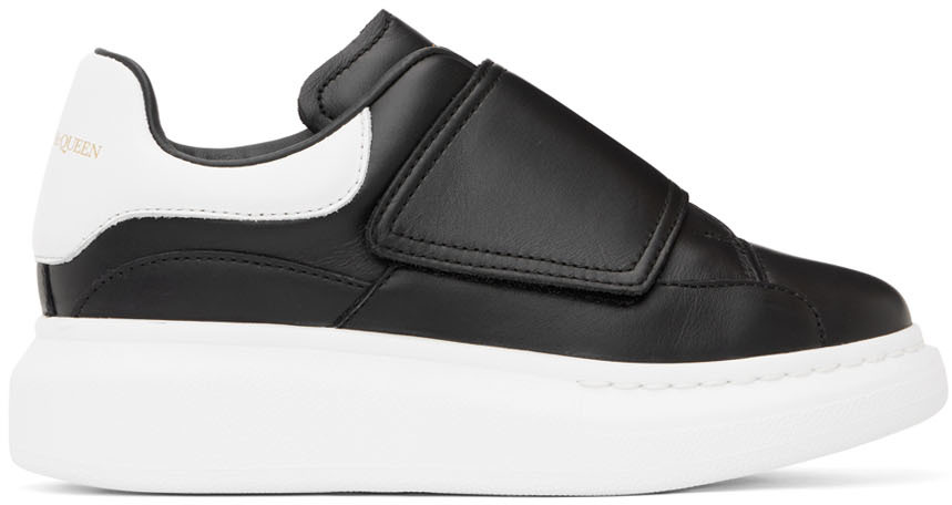 Alexander McQueen Kids Black & White Velcro Oversized Sneakers