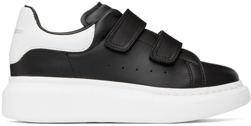 Alexander McQueen Kids Black & White Oversized Velcro Sneakers