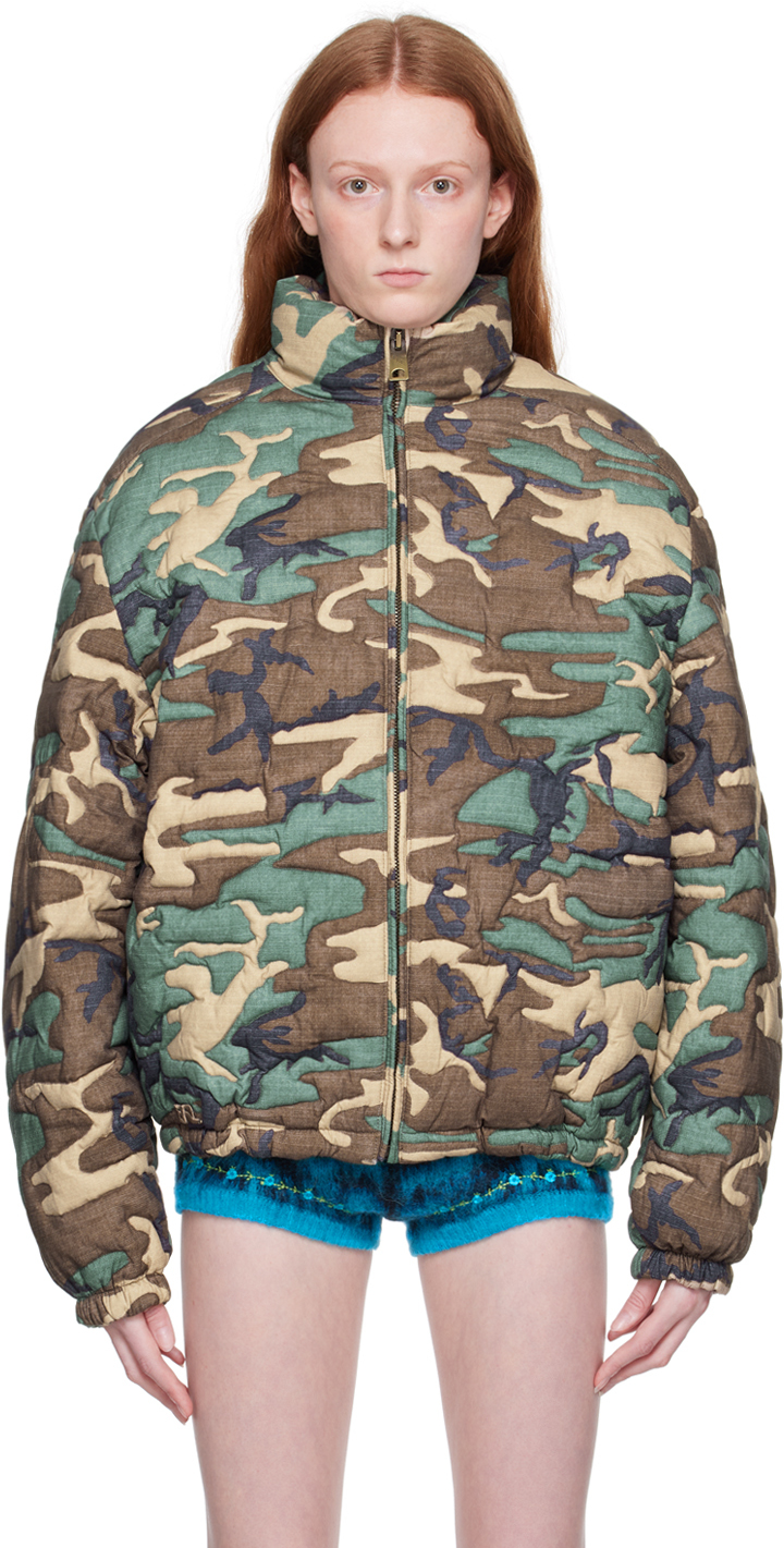 Buy ERL Camouflage Jacquard Padded Jacket 'Pink Rave Camo