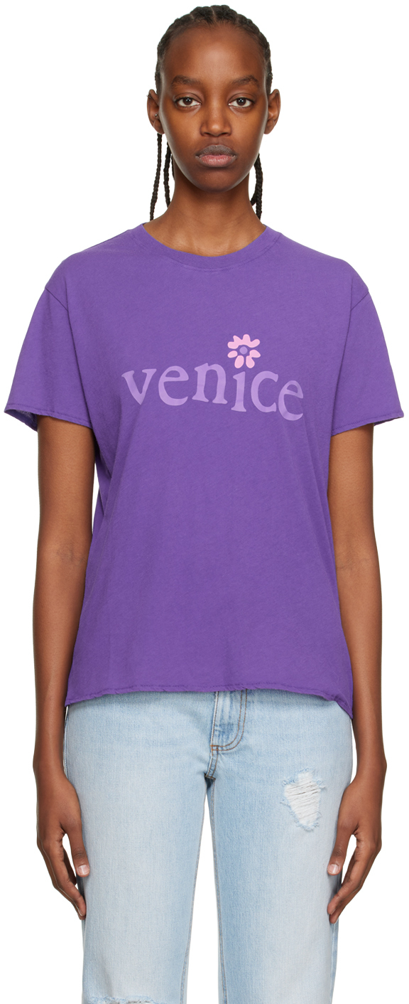 Purple 'Venice' T-Shirt by ERL on Sale
