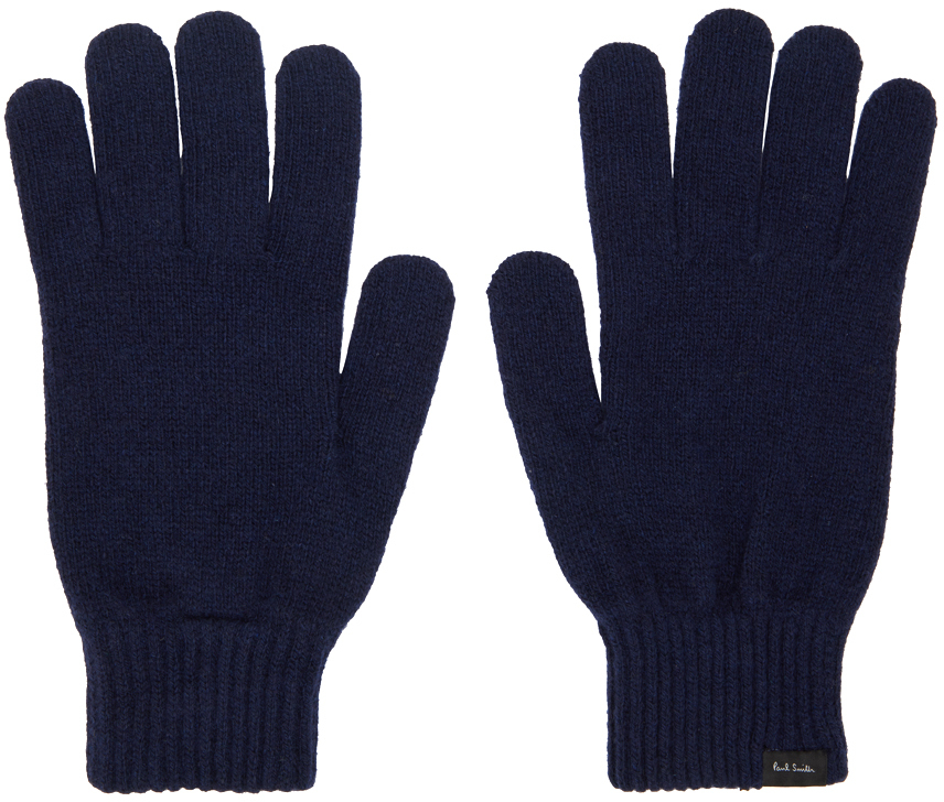 Ssense Uomo Accessori Guanti Navy Wool Gloves 