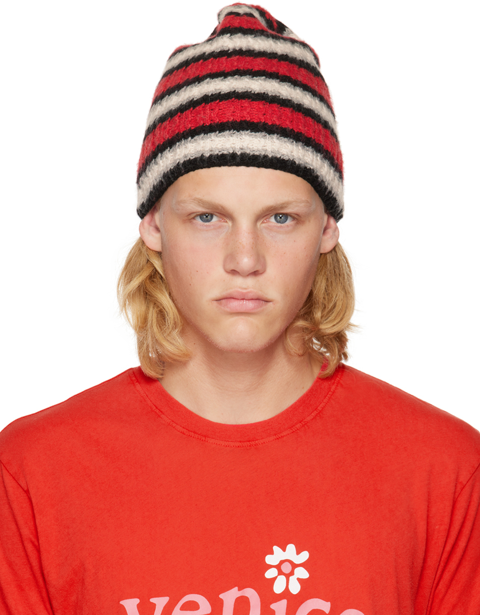 ERL RED STRIPED BEANIE