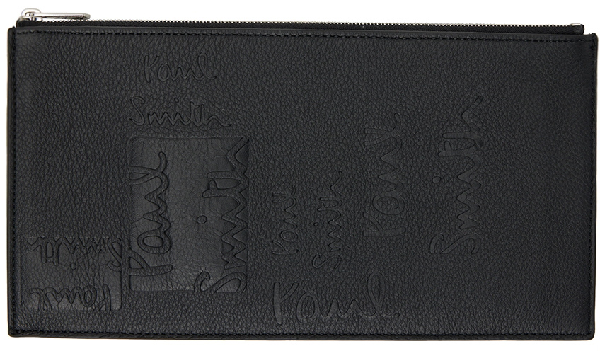 Paul Smith Black Leather Wallet In 79 Blacks