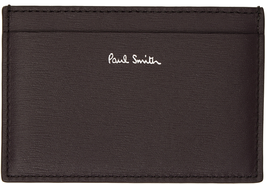 Paul Smith Tan Painted Stripe Card Holder | Smart Closet