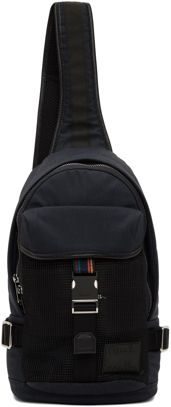 Paul Smith Navy Canvas Signature Stripe Messenger Bag Paul Smith