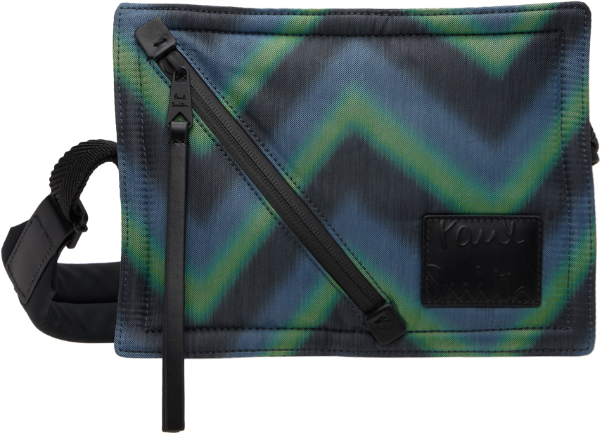 Paul Smith Blue & Green Zig Zag Bag In Pr Multicolor