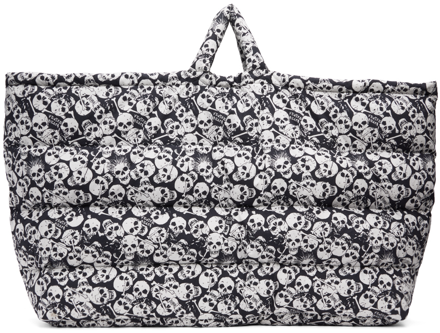 Black Large Puffer Down Tote