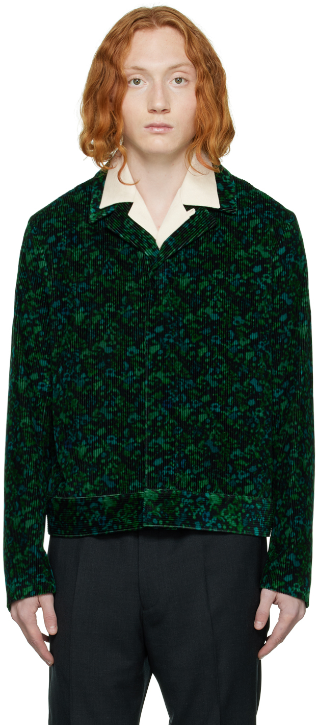 Paul Smith Green Zip Jacket In 33 Greens
