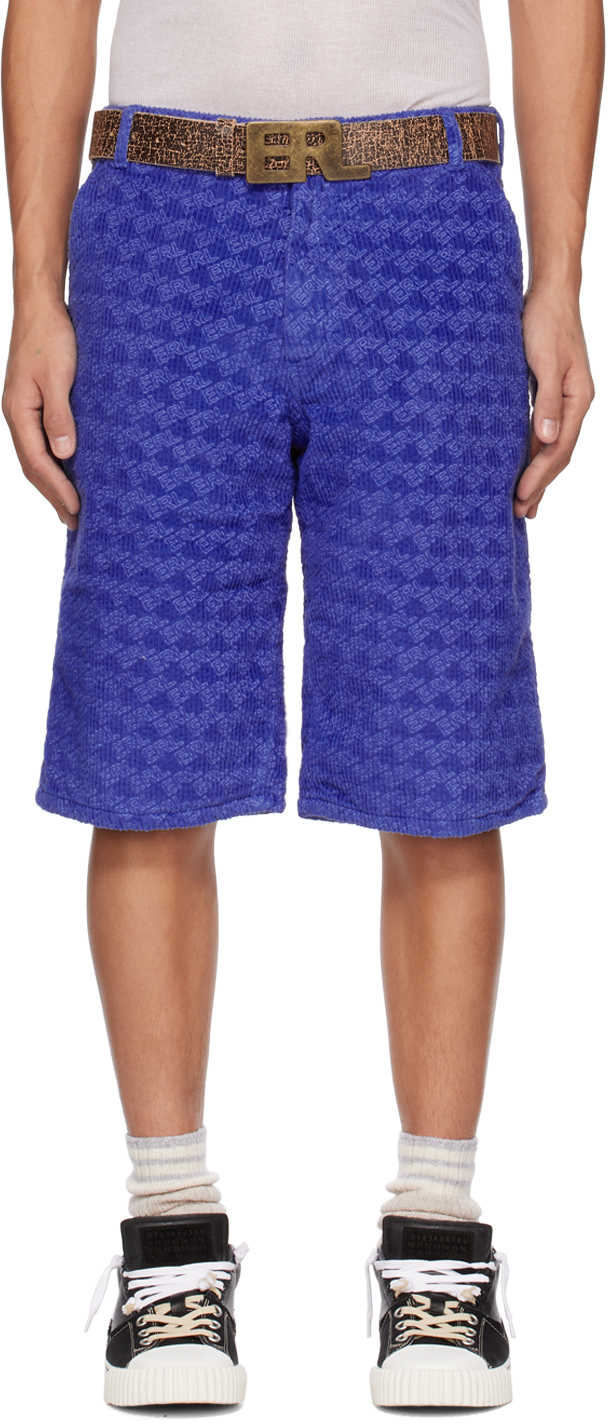 Erl Blue Printed Shorts