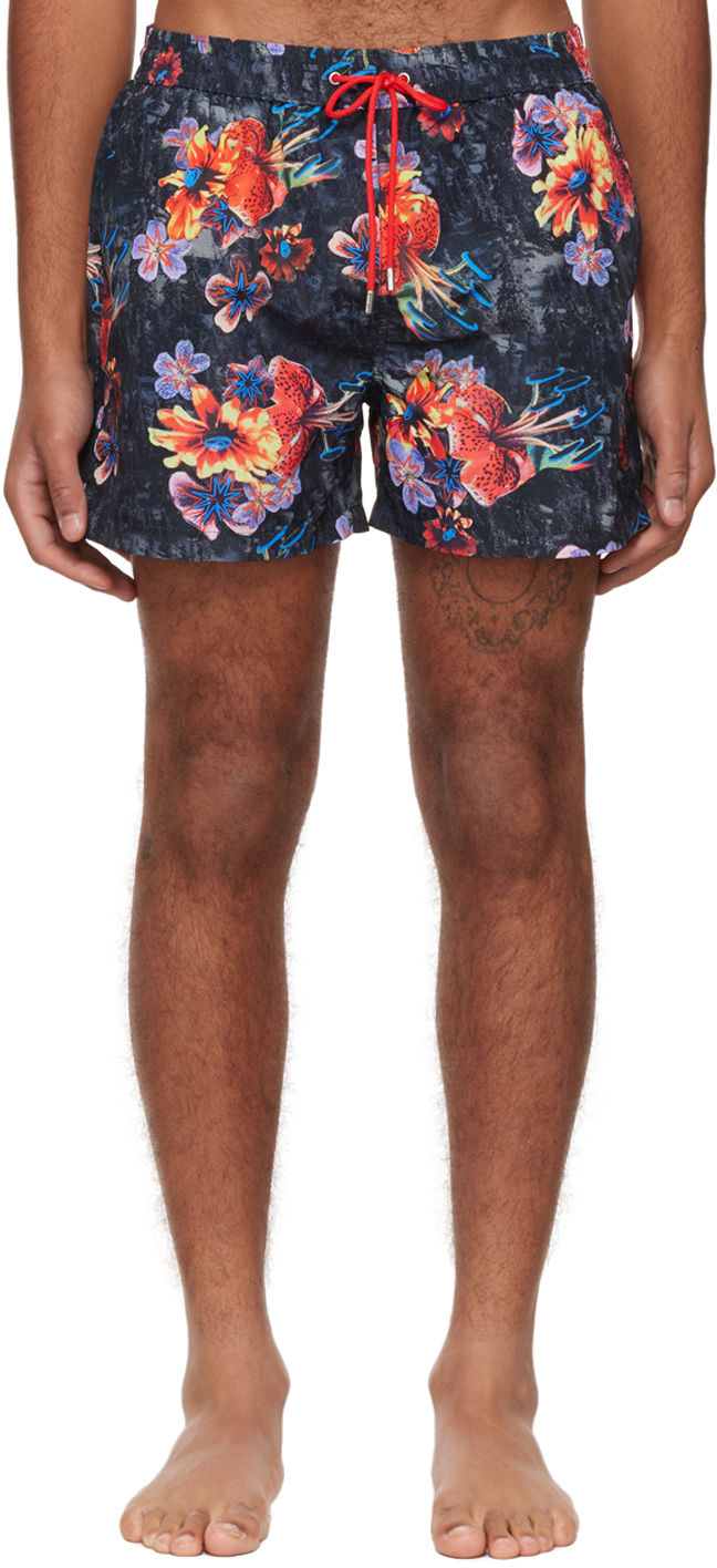 Black Floral Swim Shorts Ssense Uomo Sport & Swimwear Costumi da bagno Pantaloncini da bagno 