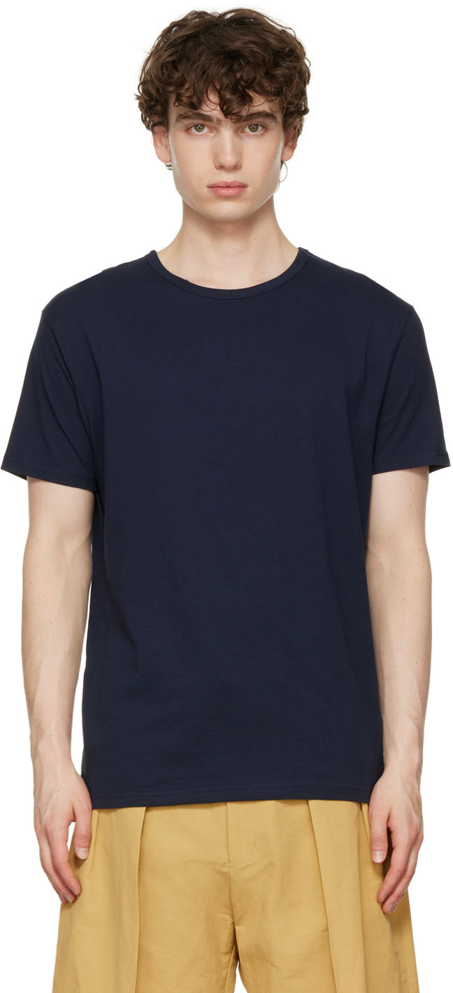 Three-Pack Navy Cotton T-Shirts by Paul Smith on Sale