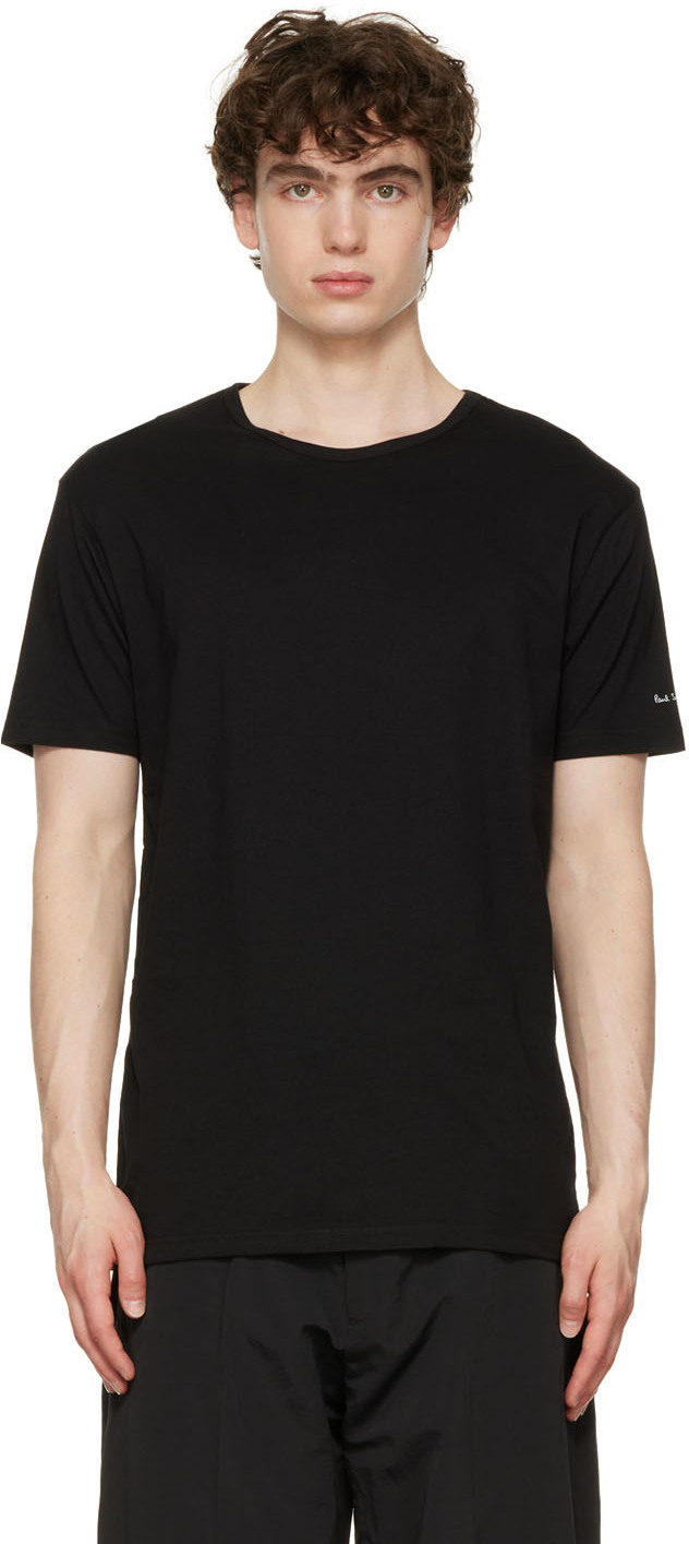 Paul Smith: Three-Pack Black Cotton T-Shirts | SSENSE Canada