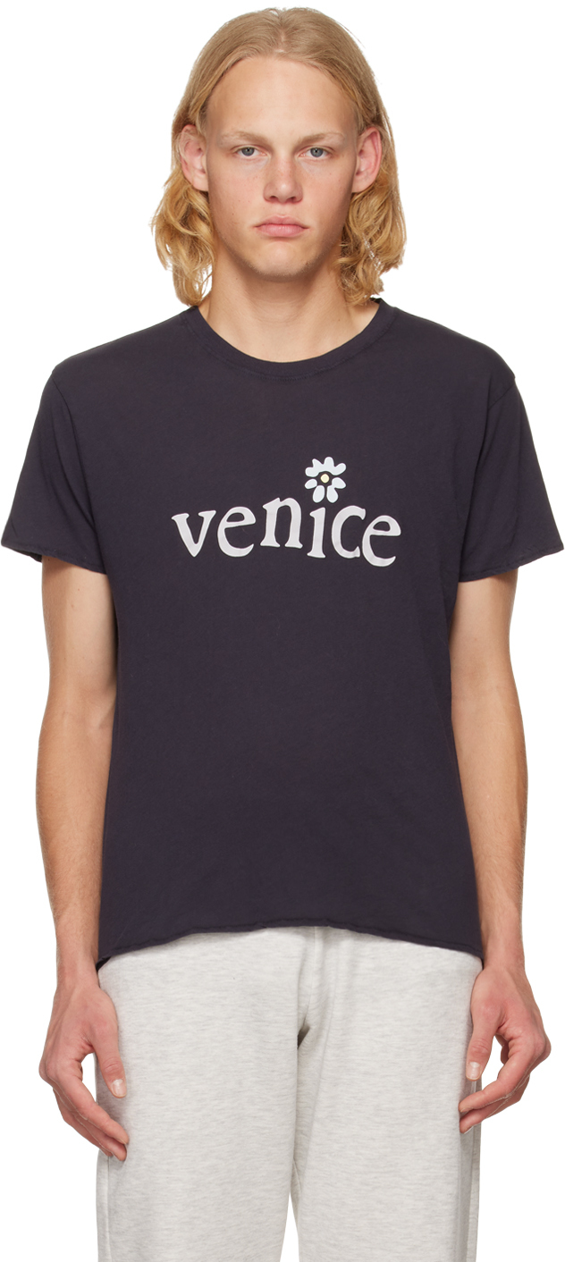 Black 'Venice' T-Shirt by ERL on Sale