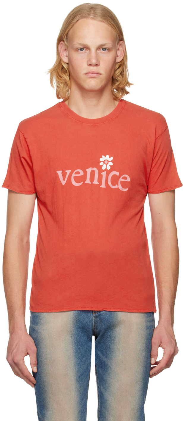 ERL Red 'Venice' T-Shirt