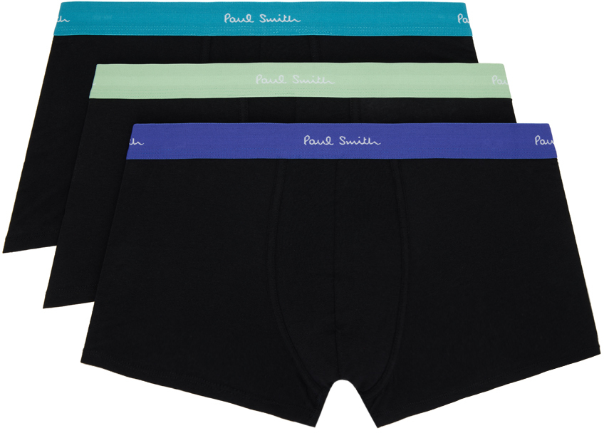 Three-Pack Black Contrast Boxers