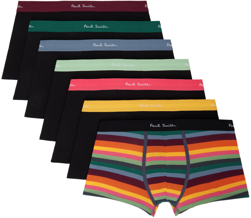 Seven-Pack Multicolor Boxer Briefs Ssense Uomo Abbigliamento Intimo Boxer shorts 