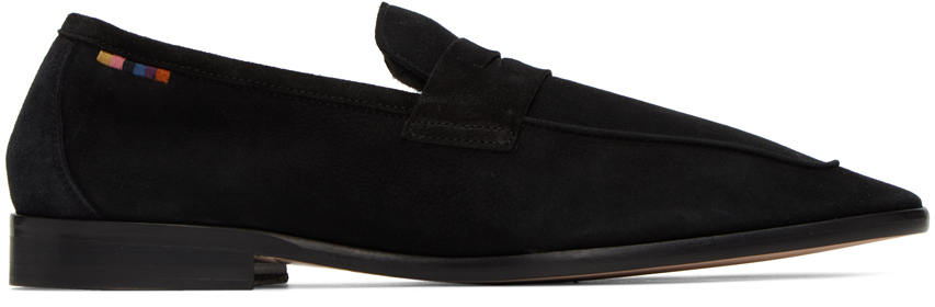 Paul Smith Livino Shearling-lined Suede Loafers In Black