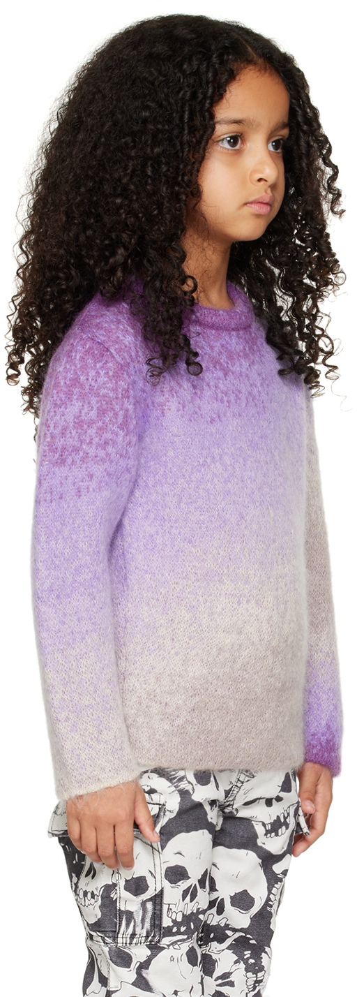 Erl Mohair Gradient Sweater In Purple 1
