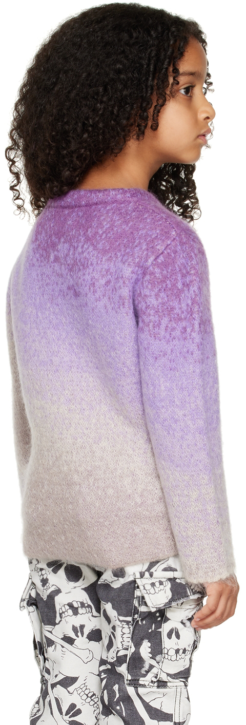 Erl Mohair Gradient Sweater In Purple 1