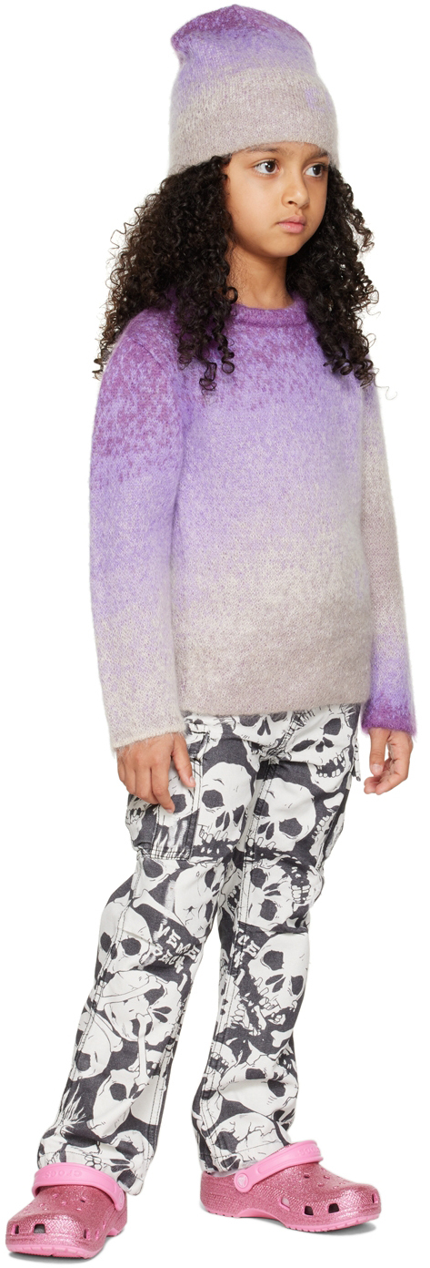 Erl Mohair Gradient Sweater In Purple 1