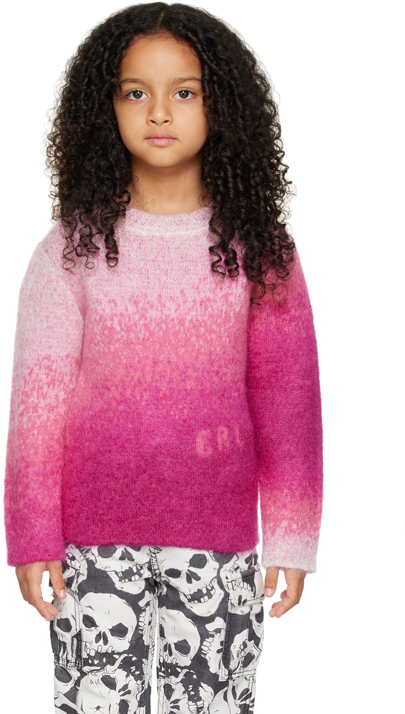 Erl Gradient Mohair-blend Sweater In Pink 2