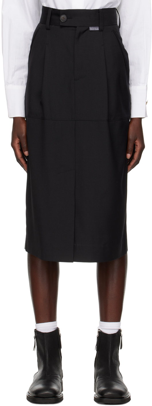 Black Pencil Midi Skirt
