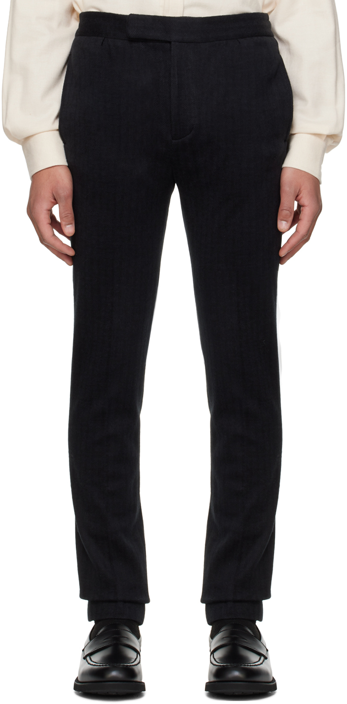Wool straight pants in black - Ralph Lauren Purple Label