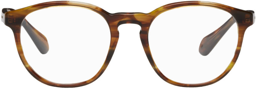 Giorgio Armani Brown Round Glasses