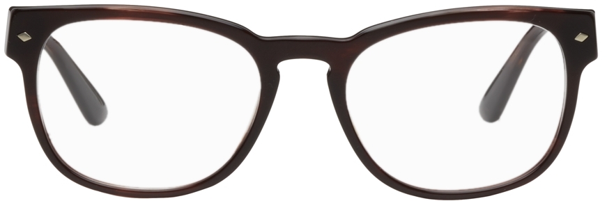 Giorgio Armani Brown Oval Glasses