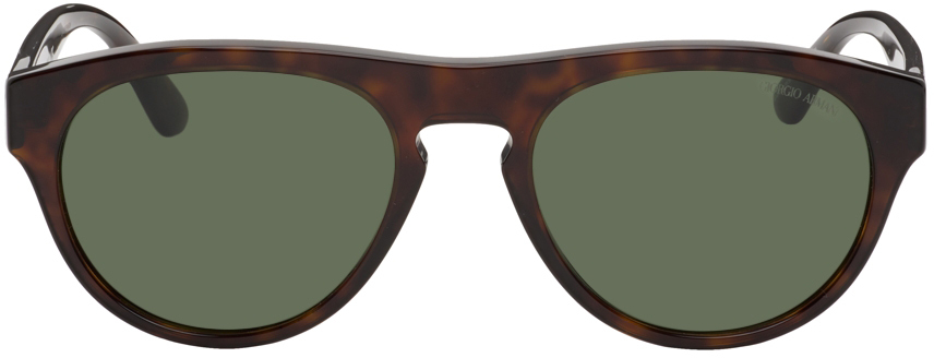 Giorgio Armani Round Tortoiseshell Sunglasses