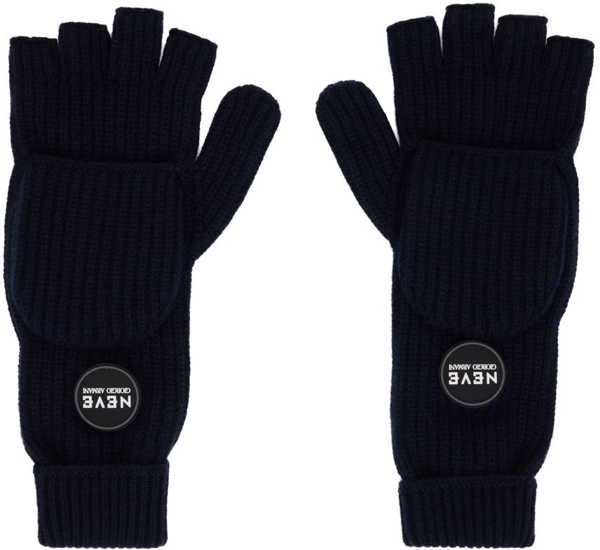 Navy Neve Fingerless Gloves