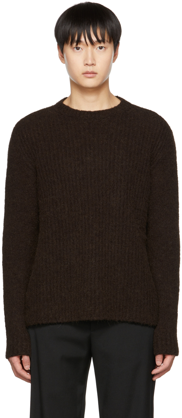 SSENSE Exclusive Brown Rib Sweater