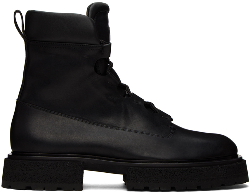 Black Embossed Boots