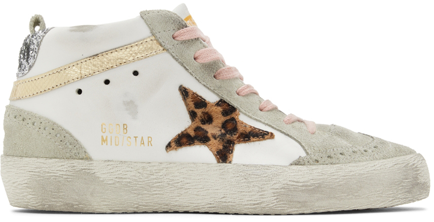 Ssense Donna Scarpe Sneakers Sneakers alte SSENSE Exclusive White & Gray Mid Star Classic Sneakers 