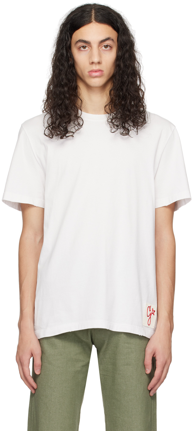 Golden Goose White Distressed T-Shirt