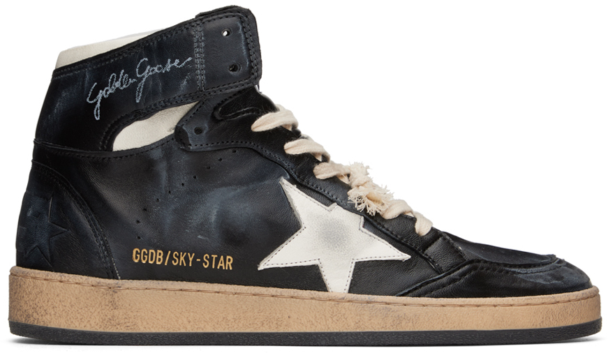 Golden Goose: Black Sky Star Sneakers | SSENSE