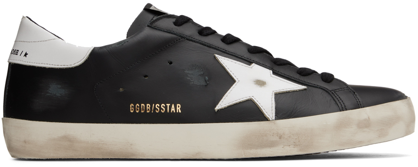 Goose: Black Super-Star Classic Low-Top Sneakers | SSENSE