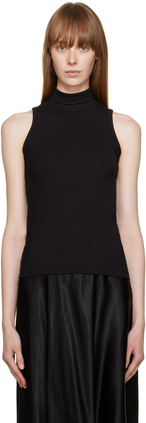 Black Caldeo Sleeveless Turtleneck