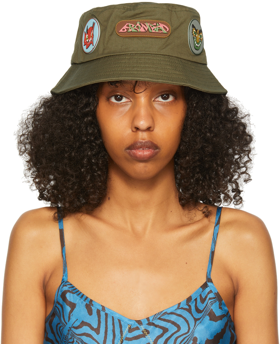 Brain Dead Khaki Metal Bucket Hat